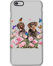 Load image into Gallery viewer, German Wirehaired Pointer With Peonies Gift For Dog Lovers Phone case
