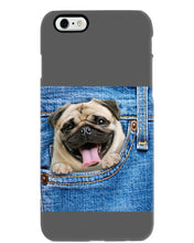 Load image into Gallery viewer, baby Pug In Denim Pocket Gift For Dog Lovers Phone case