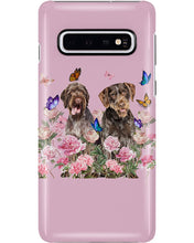 Load image into Gallery viewer, German Wirehaired Pointer With Peonies Gift For Dog Lovers Phone case