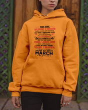 Load image into Gallery viewer, This Girl Has Fought A Thousand This Girl Was Born In March Hoodie
