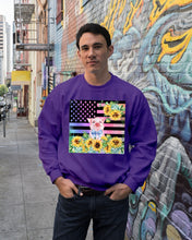 Load image into Gallery viewer, Pig America Flag Sunflower Special Custom Design Sweatshirt