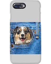 Load image into Gallery viewer, Australian Shepherd In Denim Pocket Gift For Dog Lovers Phone case