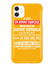 Load image into Gallery viewer, Je Suis Un Homme Chanceux J'ai Line Femme Custom Design Je Suis Son Roi Phone case