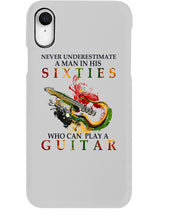 Load image into Gallery viewer, Never Underestimate A 60 Year Old Man Can Play A Guitar Phone case