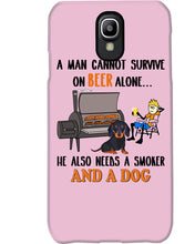 Load image into Gallery viewer, A Man Loves Beer And Dachshund Gift For Dog Lovers Phone case