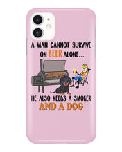 Load image into Gallery viewer, A Man Loves Beer And Dachshund Gift For Dog Lovers Phone case