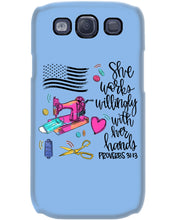 Load image into Gallery viewer, She Works Willingly With Her Hands Gift For Sew Lovers Phone case