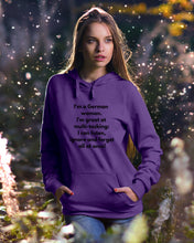 Load image into Gallery viewer, I'm A German Woman I'm Great At Multi Tasking Gift For Women Hoodie