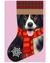 Load image into Gallery viewer, Santa Border Collie In Stock Gift For Dog Lovers Vertical Poster