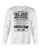Load image into Gallery viewer, Fils Gâté J'ai Été Élevé PẢ Une Maman Incroyable En Septembre Sweatshirt
