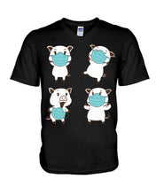 Load image into Gallery viewer, Pig Pandemic Essential Stay At Home Unique Custom Design Guys V-Neck