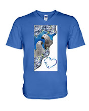 Load image into Gallery viewer, Magical Gray Couple African Parrot Gift For Bird Lovers Guys V-Neck