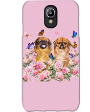 Load image into Gallery viewer, Pekingese With Peonies Gift For Dog Lovers Phone case