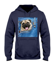 Load image into Gallery viewer, baby Pug In Denim Pocket Gift For Dog Lovers Hoodie