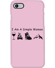 Load image into Gallery viewer, Simple Woman Loves Wine Camping Shoes And Climbing Phone case
