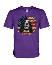 Load image into Gallery viewer, English Cocker Spaniel US Sunflower Gift For Dog Lovers Guys V-Neck