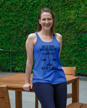 Load image into Gallery viewer, Talk Is Cheap Until You Have To Talk To A Lawyer Trending Ladies Flowy Tank