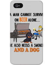 Load image into Gallery viewer, A Man Loves Beer And Dachshund Gift For Dog Lovers Phone case