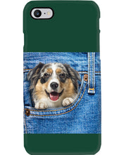 Load image into Gallery viewer, Australian Shepherd In Denim Pocket Gift For Dog Lovers Phone case
