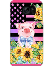 Load image into Gallery viewer, Pig America Flag Sunflower Special Custom Design Phone case