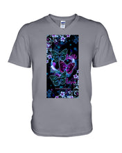 Load image into Gallery viewer, Purple Phone Case With Butterfly Faith Hope Love Suicide Awareness Gift Guys V-Neck