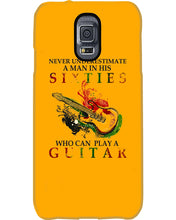 Load image into Gallery viewer, Never Underestimate A 60 Year Old Man Can Play A Guitar Phone case
