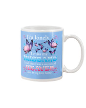 Load image into Gallery viewer, I'm Lonely I Miss My Husband Butterfly Gift For Lover Mug