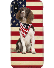Load image into Gallery viewer, Lovely Phone Case With US Flag Gift For Spaniel Lovers Phone case