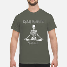 Load image into Gallery viewer, Yoga Iron Skeleton Dark Blue Background Gift For Men Guys Tee