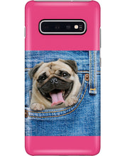 Load image into Gallery viewer, baby Pug In Denim Pocket Gift For Dog Lovers Phone case