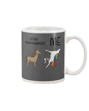 Load image into Gallery viewer, Funny Difference Between Me And Other Psychotherapists Unicorn And Horse Mug