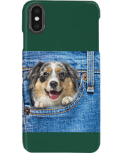 Load image into Gallery viewer, Australian Shepherd In Denim Pocket Gift For Dog Lovers Phone case