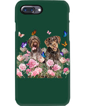 Load image into Gallery viewer, German Wirehaired Pointer With Peonies Gift For Dog Lovers Phone case