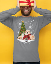 Load image into Gallery viewer, Funny Golden Retrievers Sleep In Red Boots Gift For Dog Lovers Unisex Long Sleeve