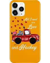 Load image into Gallery viewer, All I Need Are Love And Hockey Gift For Hockey Players Phone case