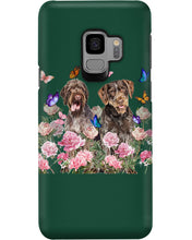 Load image into Gallery viewer, German Wirehaired Pointer With Peonies Gift For Dog Lovers Phone case