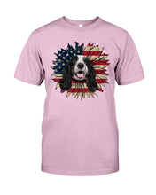 Load image into Gallery viewer, English Cocker Spaniel US Sunflower Gift For Dog Lovers Guys Tee