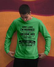 Load image into Gallery viewer, I'm The Lucky One Because I Get To Be Her Husband Gift For Husband Unisex Long Sleeve