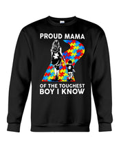 Load image into Gallery viewer, Proud Mama Of The Touchest Boy I Know Autism's Day Gift Sweatshirt