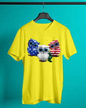 Load image into Gallery viewer, Lovely Phone Case Three Owl With US Flag Gift For Owl Lovers Guys V-Neck