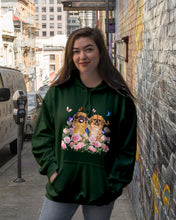 Load image into Gallery viewer, Pekingese With Peonies Gift For Dog Lovers Hoodie