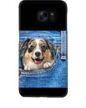 Load image into Gallery viewer, Australian Shepherd In Denim Pocket Gift For Dog Lovers Phone case