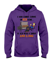 Load image into Gallery viewer, A Man Loves Beer And Dachshund Gift For Dog Lovers Hoodie