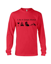 Load image into Gallery viewer, Simple Woman Loves Wine Camping Shoes And Climbing Unisex Long Sleeve