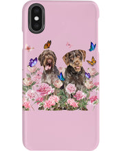 Load image into Gallery viewer, German Wirehaired Pointer With Peonies Gift For Dog Lovers Phone case