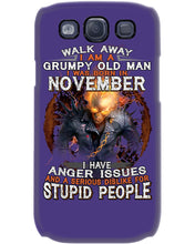 Load image into Gallery viewer, Walk Away I Am A Grumpy Old Man Who Was Born In November Birthday Gift Phone case