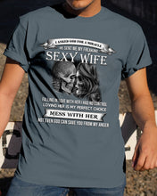 Load image into Gallery viewer, Shes Stubborn Messy And A Brat At Times Black Gift For Husband Guys Tee