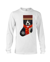 Load image into Gallery viewer, Santa Border Collie In Stock Gift For Dog Lovers Unisex Long Sleeve