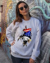 Load image into Gallery viewer, Eagle Giant Scratch USA Flag Gift For Women Sweatshirt