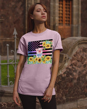 Load image into Gallery viewer, Pig America Flag Sunflower Special Custom Design Guys Tee